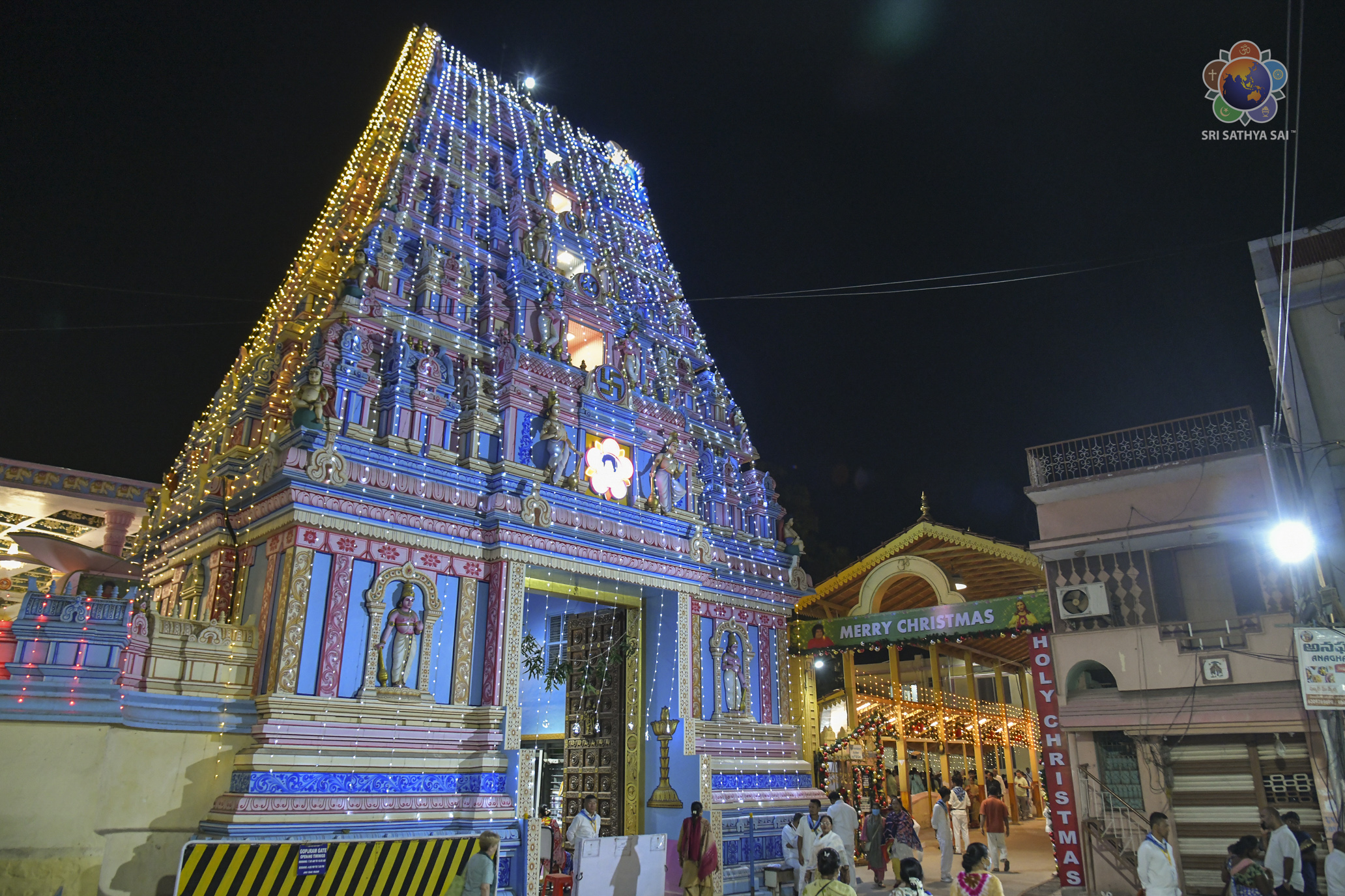 Christmas Decorations at Prasanthi Nilayam Dec 22, 2023