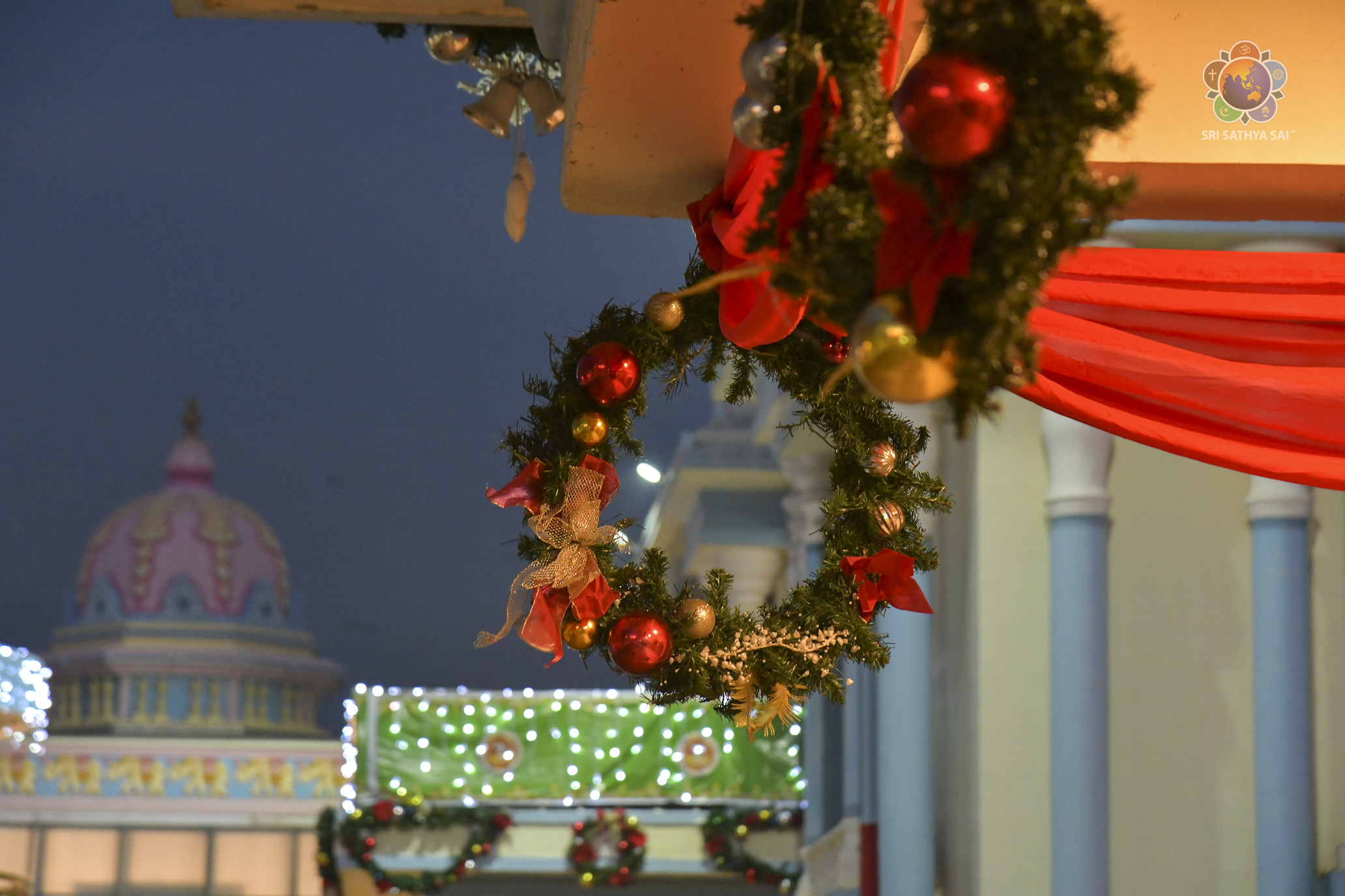 Christmas Decorations at Prasanthi Nilayam Dec 22, 2023