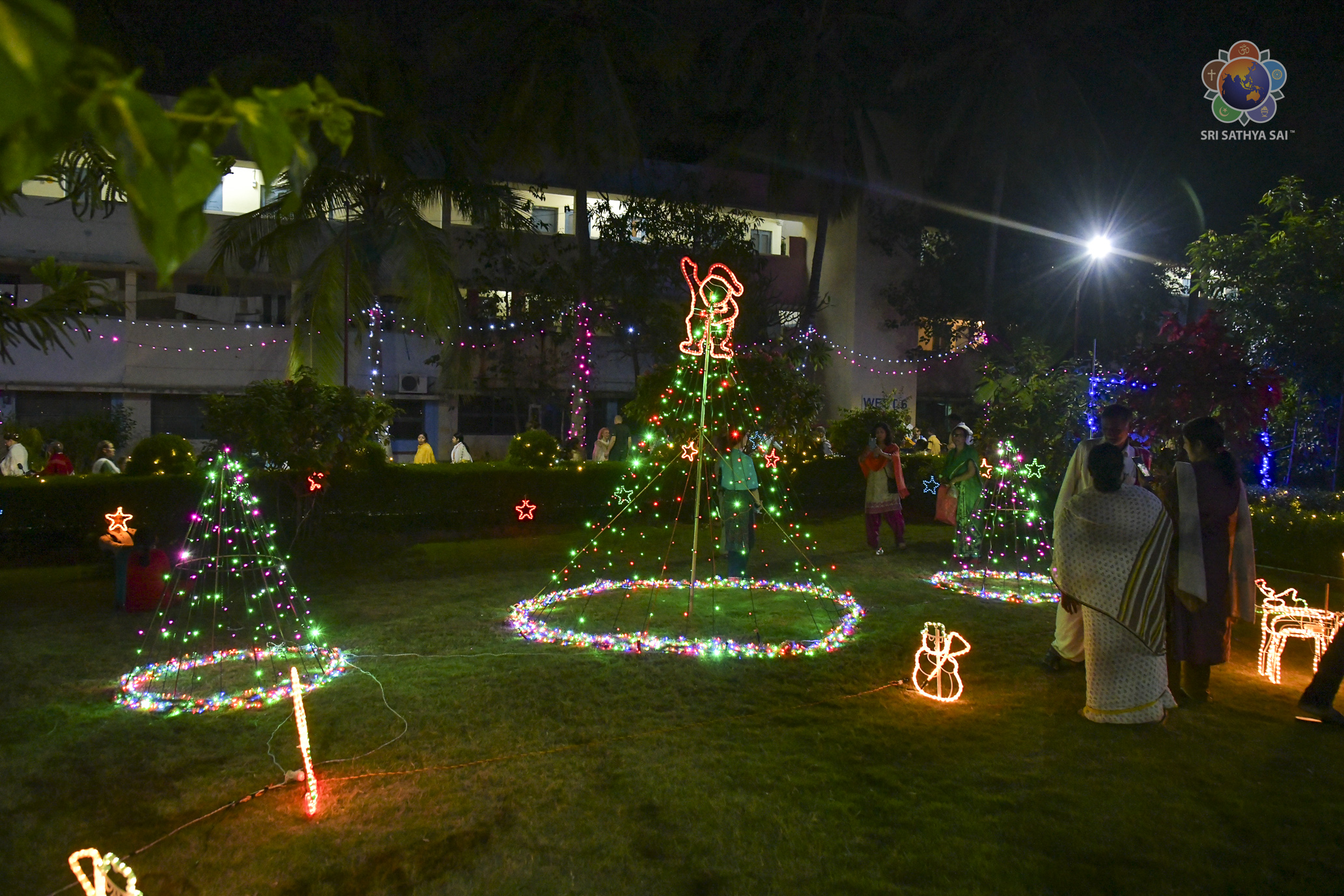 Christmas Decorations at Prasanthi Nilayam Dec 22, 2023